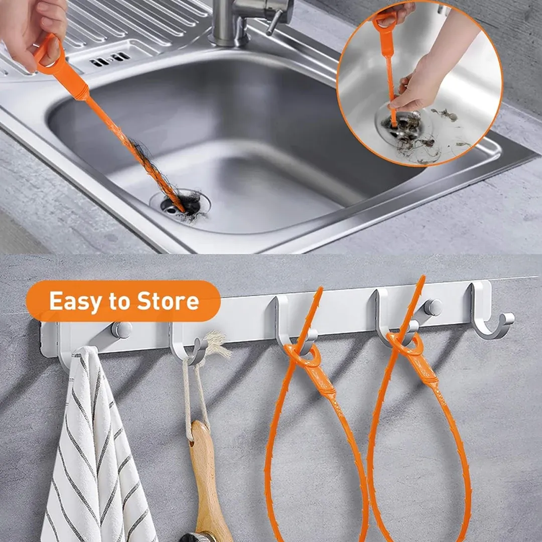 Outil de débouchage flexible pour canalisations et siphons de salle de bain 4