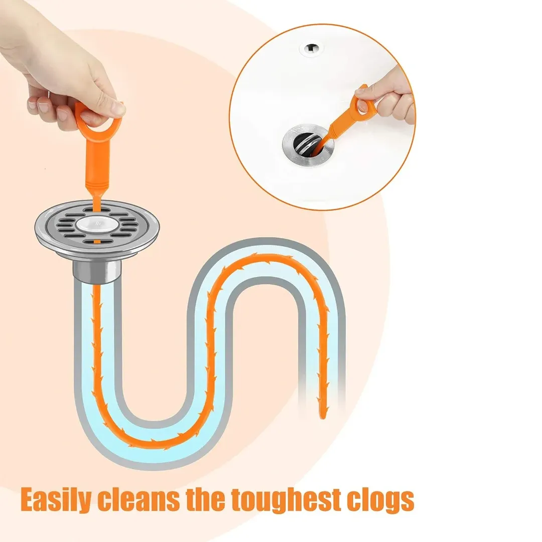 Outil de débouchage flexible pour canalisations et siphons de salle de bain 6