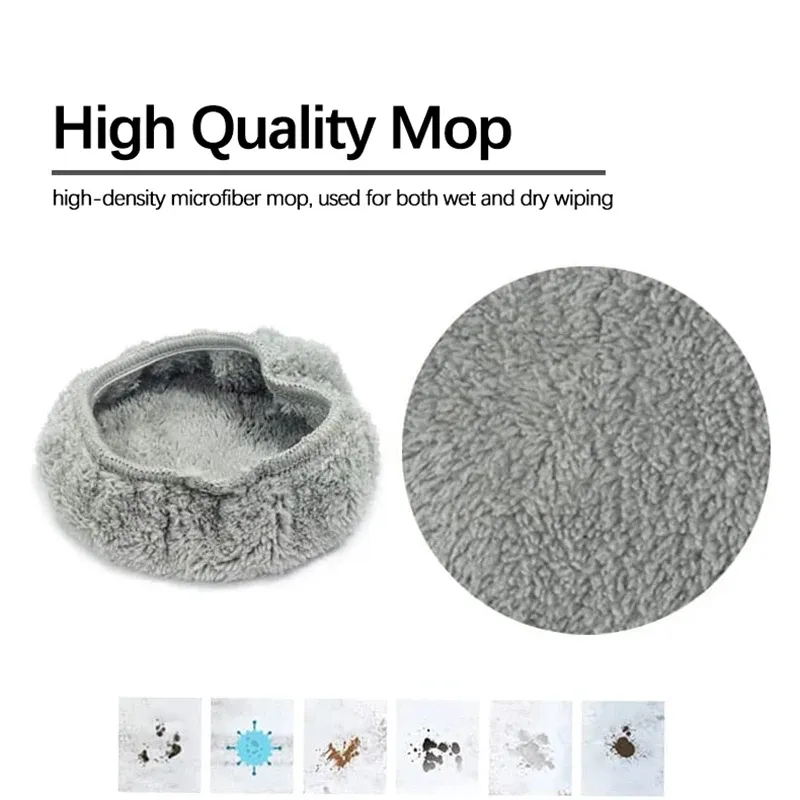 Chiffon de nettoyage en microfibre pour robot nettoyeur de vitres, lingettes réutilisables de 14,5 cm pour aspirateur robot rond universel, serviette anti-poussière 3