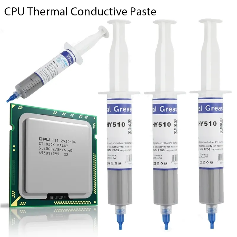 Pâte thermique HY510 pour GPU et CPU, graisse thermique composite en silicone à haute conductivité pour refroidissement de processeur et de carte graphique