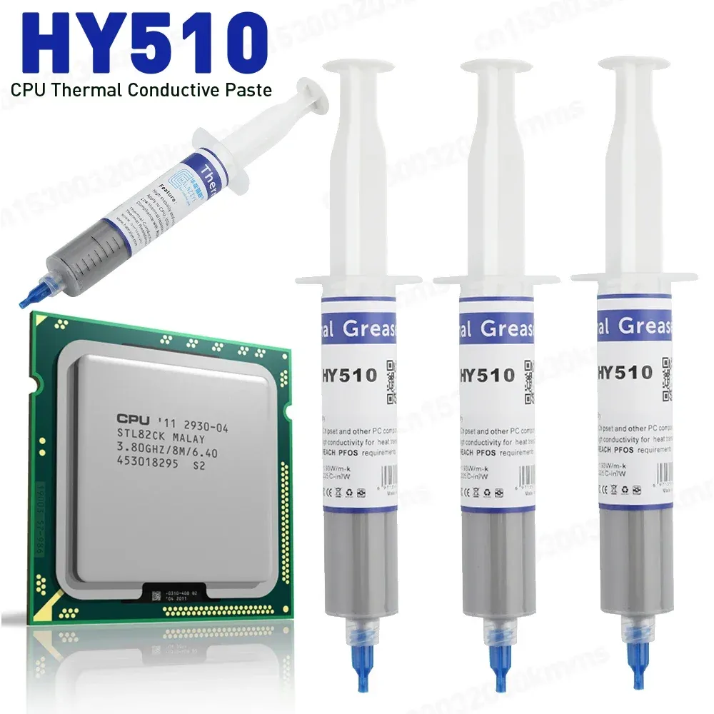 Pâte thermique HY510 en silicone gris, vue produit