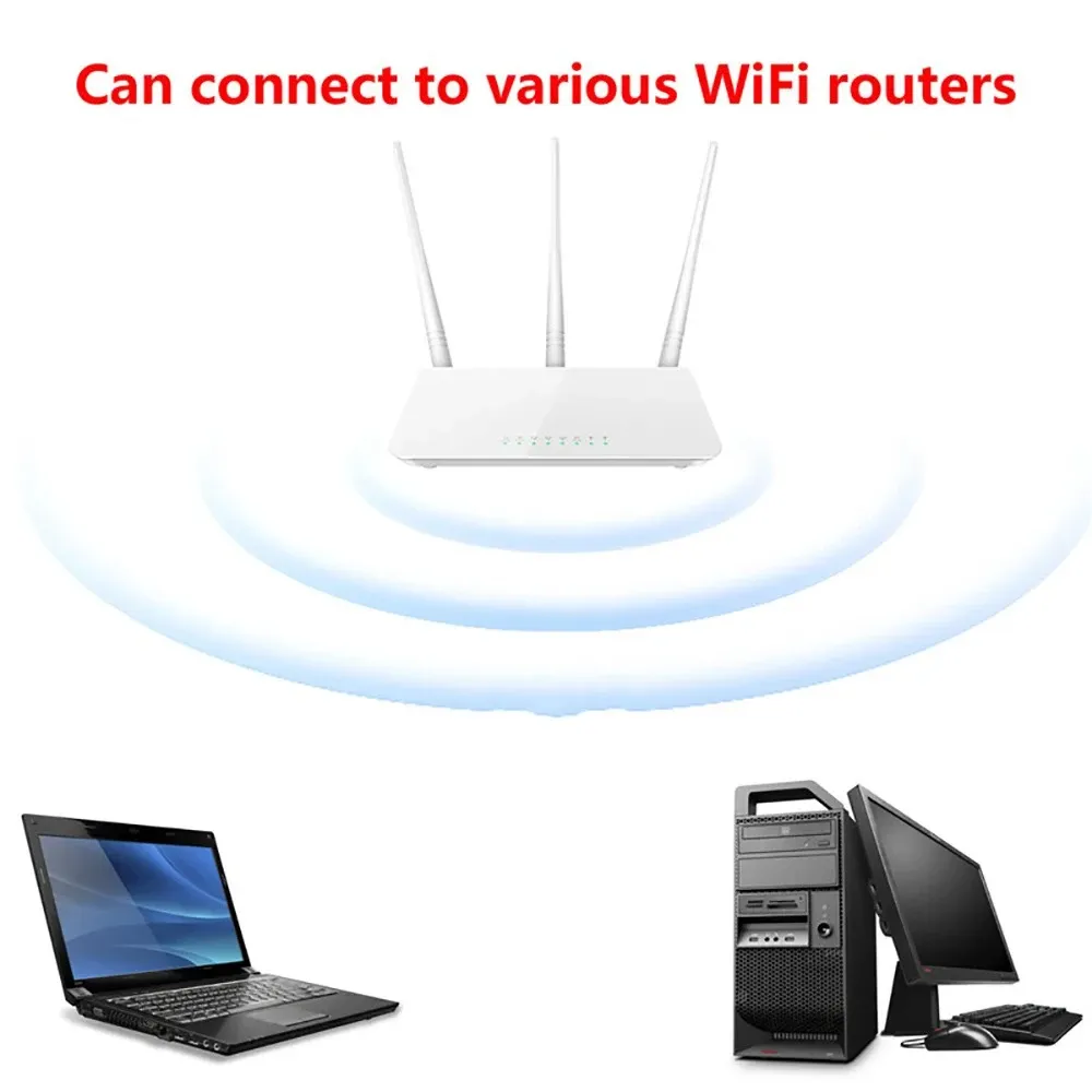 Adaptateur Wi-Fi USB mini connecté à un ordinateur