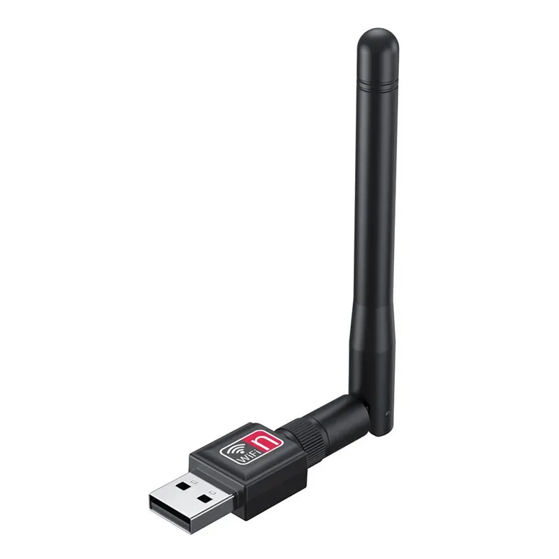 Adaptateur WiFi USB mini 150 Mbps 2,4 GHz avec antenne, carte réseau sans fil USB 802.11n/g/b 7