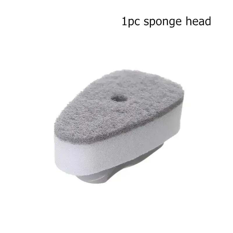 Brosse de nettoyage rechargeable à distributeur de liquide, à long manche, pour récurer les bols et la vaisselle de cuisine avec éponge intégrée 9