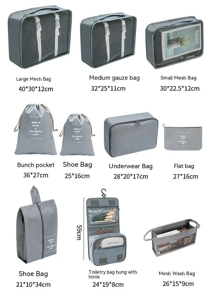 Sacs de rangement organisant une valise