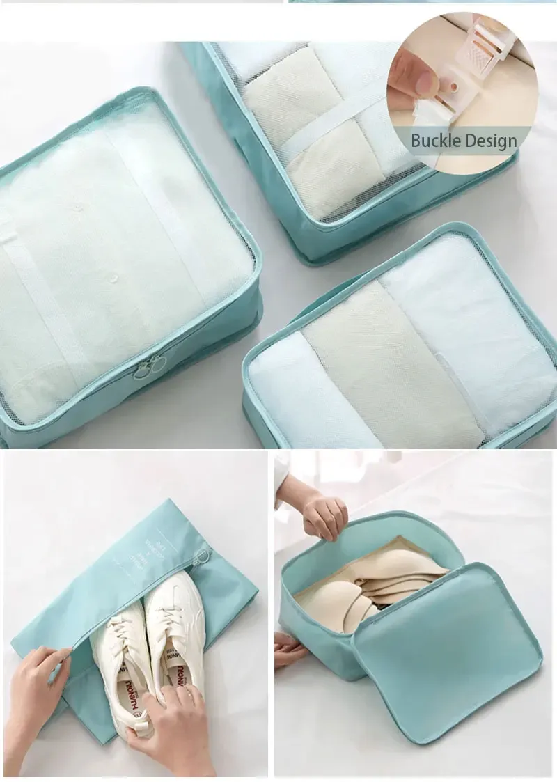 Sacs de rangement de voyage en situation
