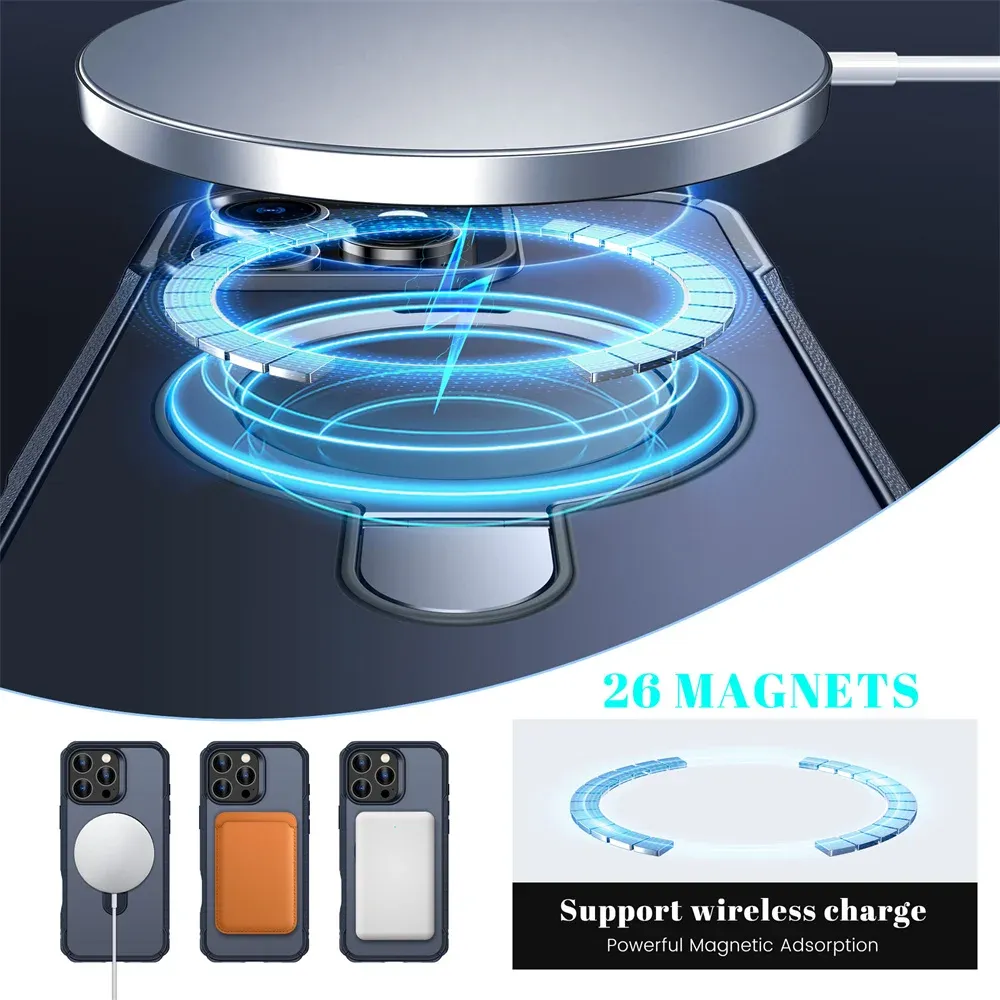 Coque magnétique pliable, vue latérale