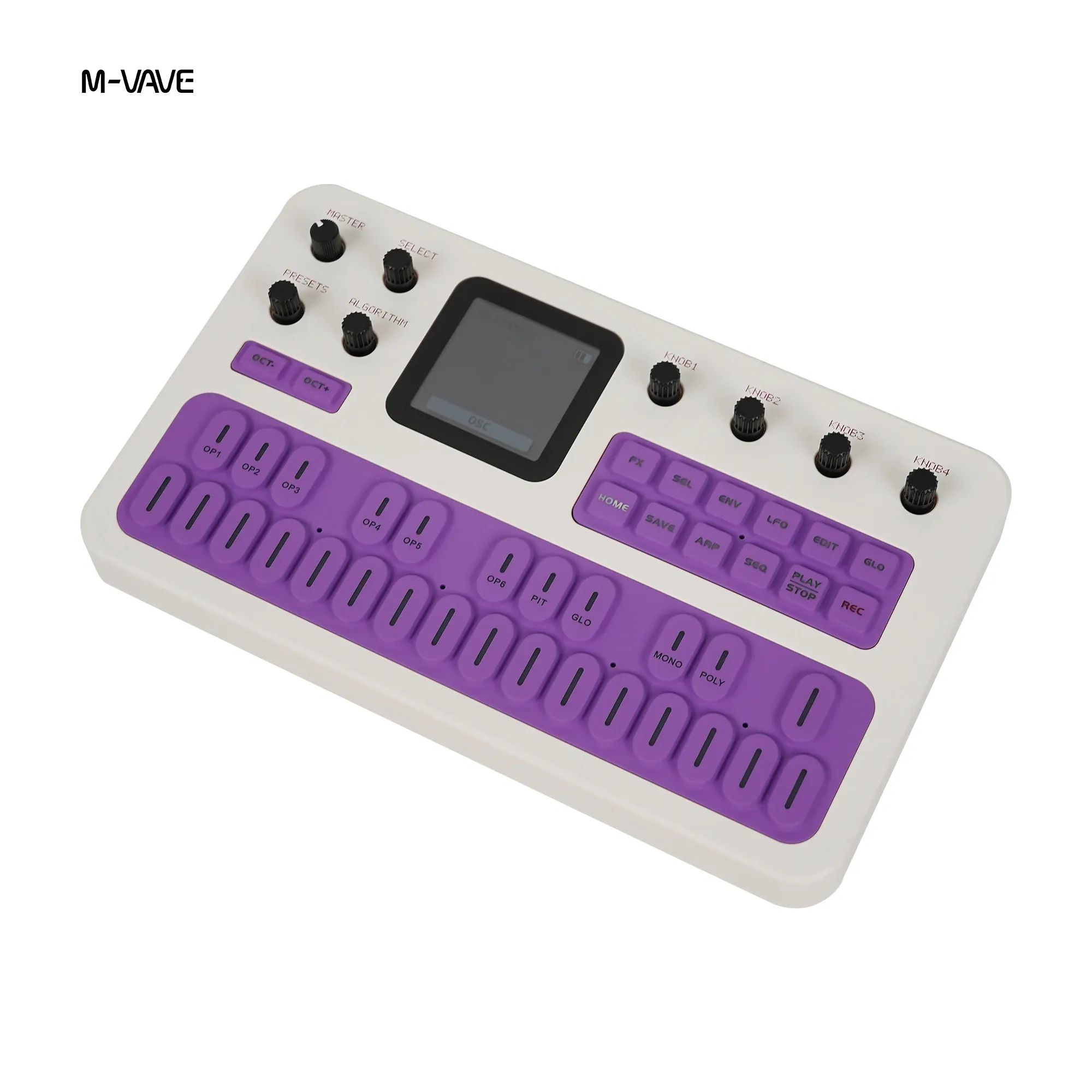 Pédale d'effets M-Vave FM-1 – Synthétiseur Bluetooth portable, autonomie 12 h, 6 opérateurs, MIDI, 32 algorithmes, 128 préréglages intégrés 2