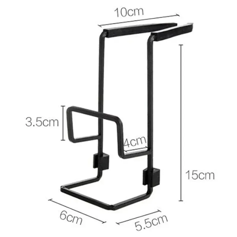 Support mural en métal avec ventouse pour évier de cuisine, pour éponge, savon, torchon et accessoires de rangement 6