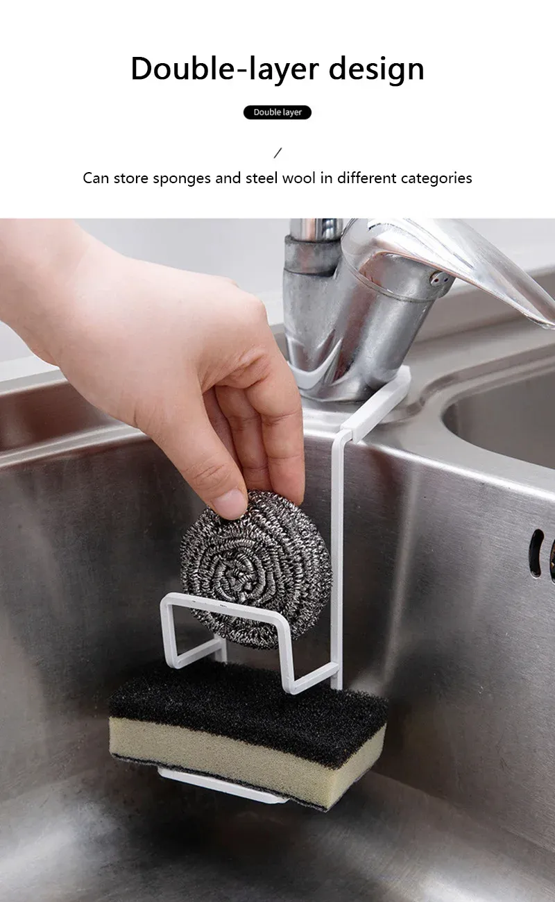 Égouttoir à éponge pour robinet, ventouse