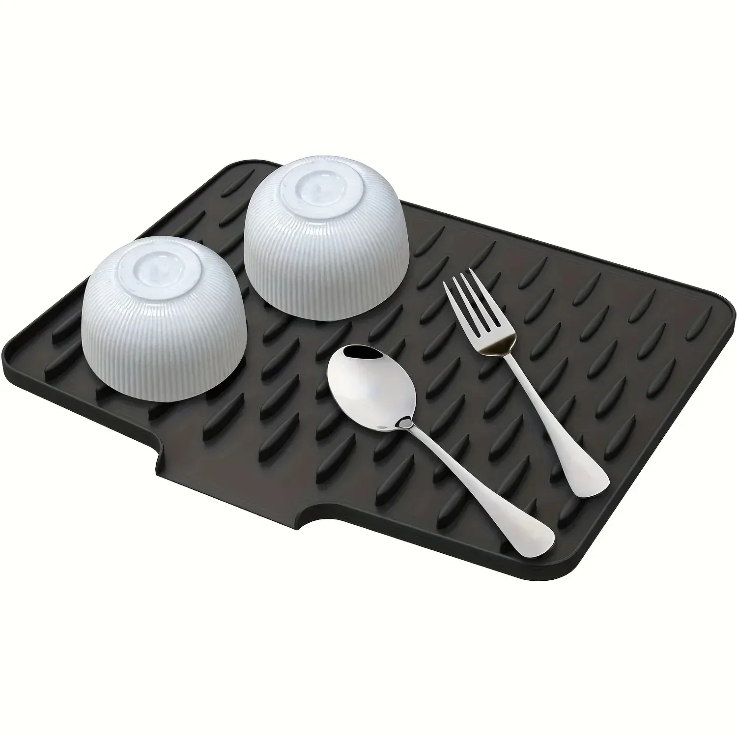 Tapis de séchage en silicone sous différents angles