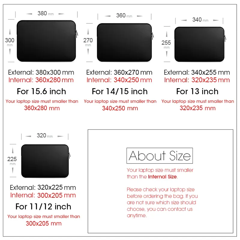 Sac noir pour ordinateur portable 11 à 15,6 pouces, compatible Lenovo, Xiaomi, Dell, MacBook Air et MacBook Pro Retina 6