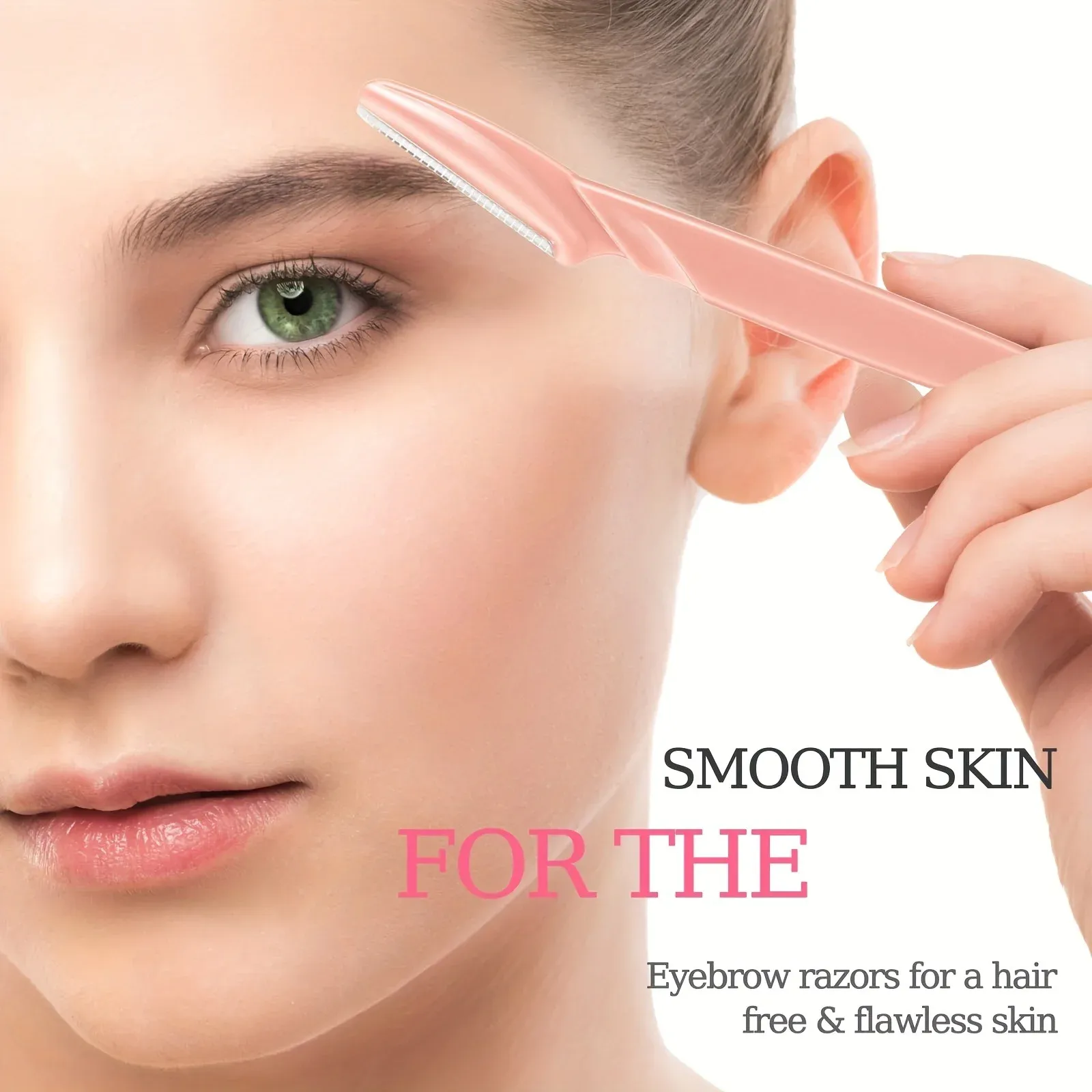 Lames de rasoir pour sourcils, lot de 12, 30, 40 ou 60 pièces, marron, sûres pour le visage et le corps 3