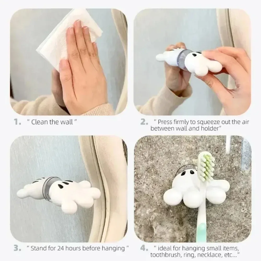 Support mural palmier pour brosses à dents, finitions et détails