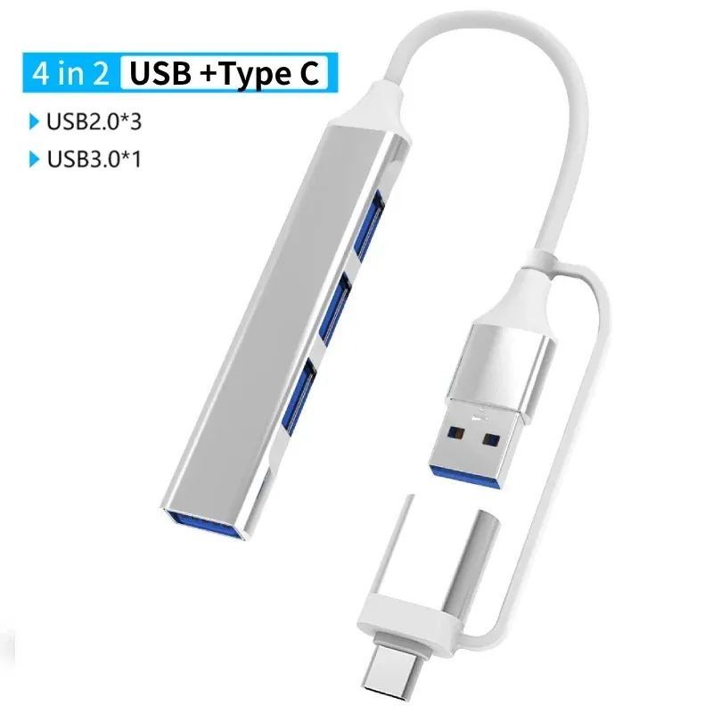 Adaptateur USB-C 3.0 multiport pour MacBook Pro : station d'accueil avec ports USB 2.0, lecteur de cartes SD/TF et sortie audio 11