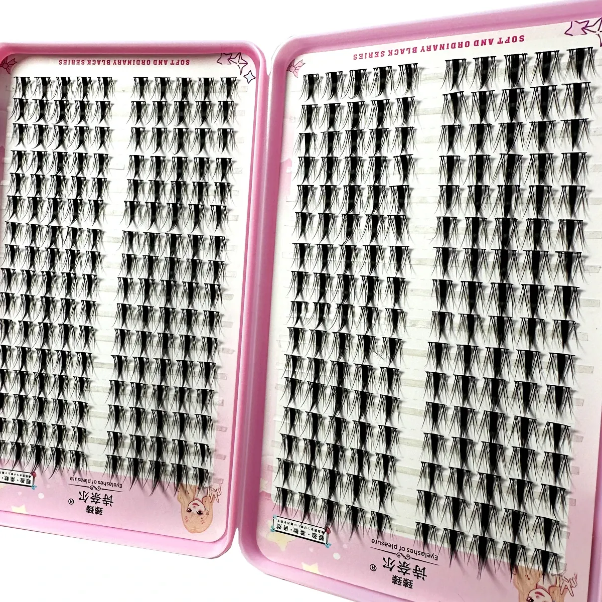 Cils individuels grande capacité 12/13/14 mm, extensions de cils moelleuses à effet naturel, pour la pose en grappes (DIY) 3