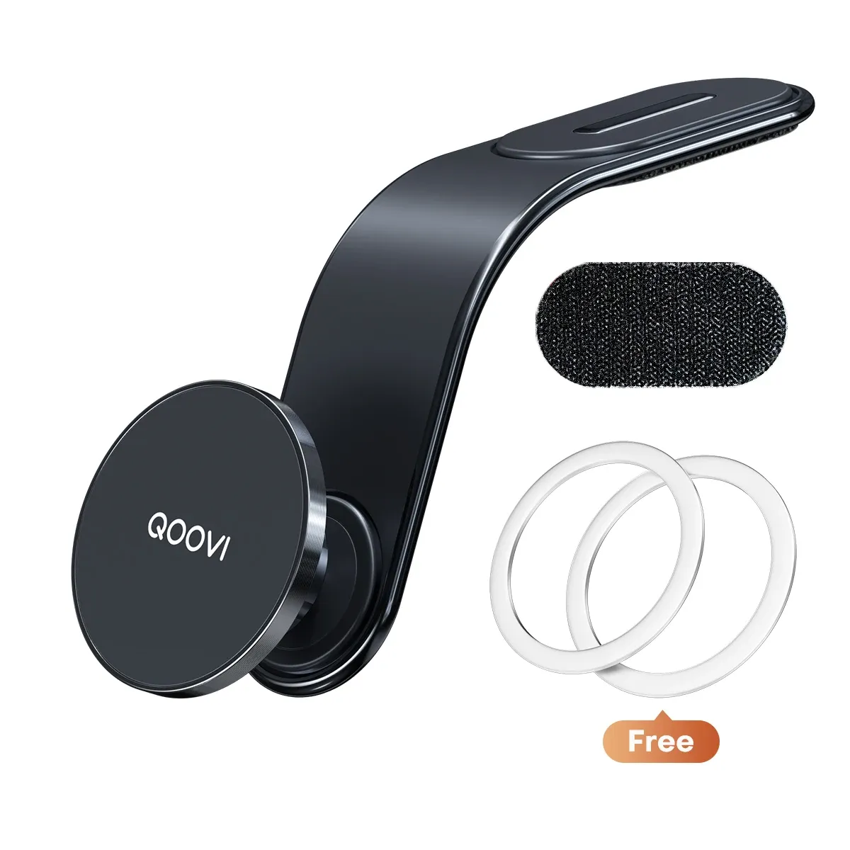 QOOVI Support Magnétique de Téléphone pour Voiture, Fixation sur Tableau de Bord ou Grille d'Aération, Rotation à 360°, Compatible iPhone 16, iPhone 15, Xiaomi et Samsung 8
