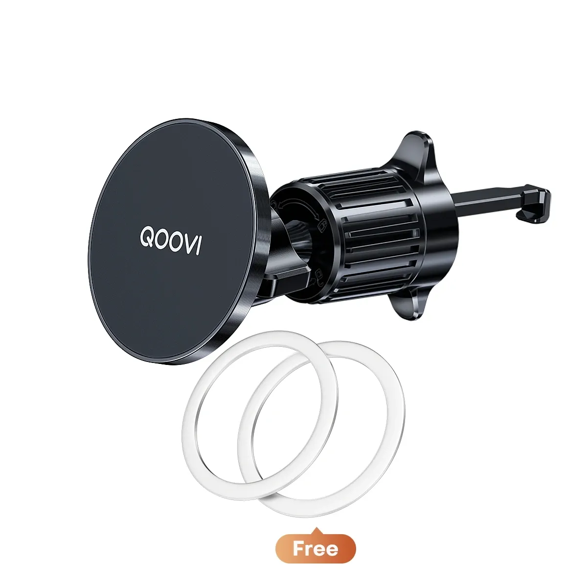 QOOVI Support Magnétique de Téléphone pour Voiture, Fixation sur Tableau de Bord ou Grille d'Aération, Rotation à 360°, Compatible iPhone 16, iPhone 15, Xiaomi et Samsung 7