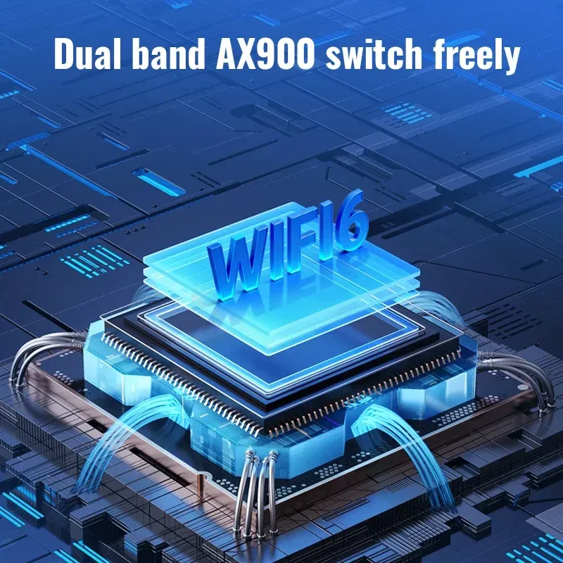 KEBIDUMEI Adaptateur WiFi 6 USB 2-en-1 AX900, Bluetooth 5.4, double bande 2,4/5 GHz, 900 Mbps, compatible Windows 10/11 3