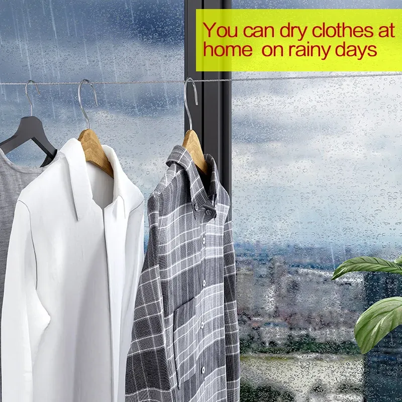 Corde à linge rétractable dans un intérieur contemporain