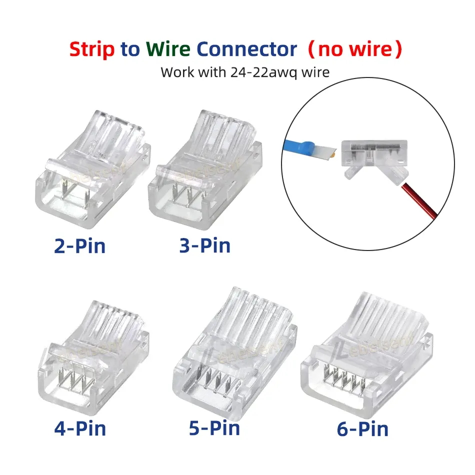 Connecteur rapide pour bande LED en situation
