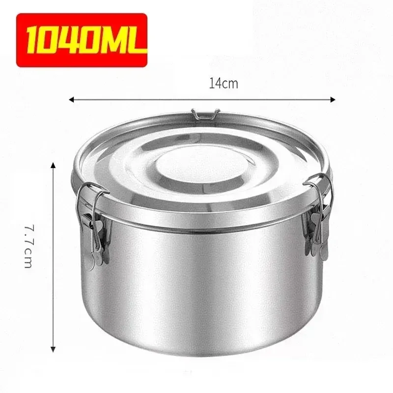 Boîte bento en acier inoxydable avec couvercle, anti-fuite, boîte à déjeuner en métal pour le camping et le pique-nique 9
