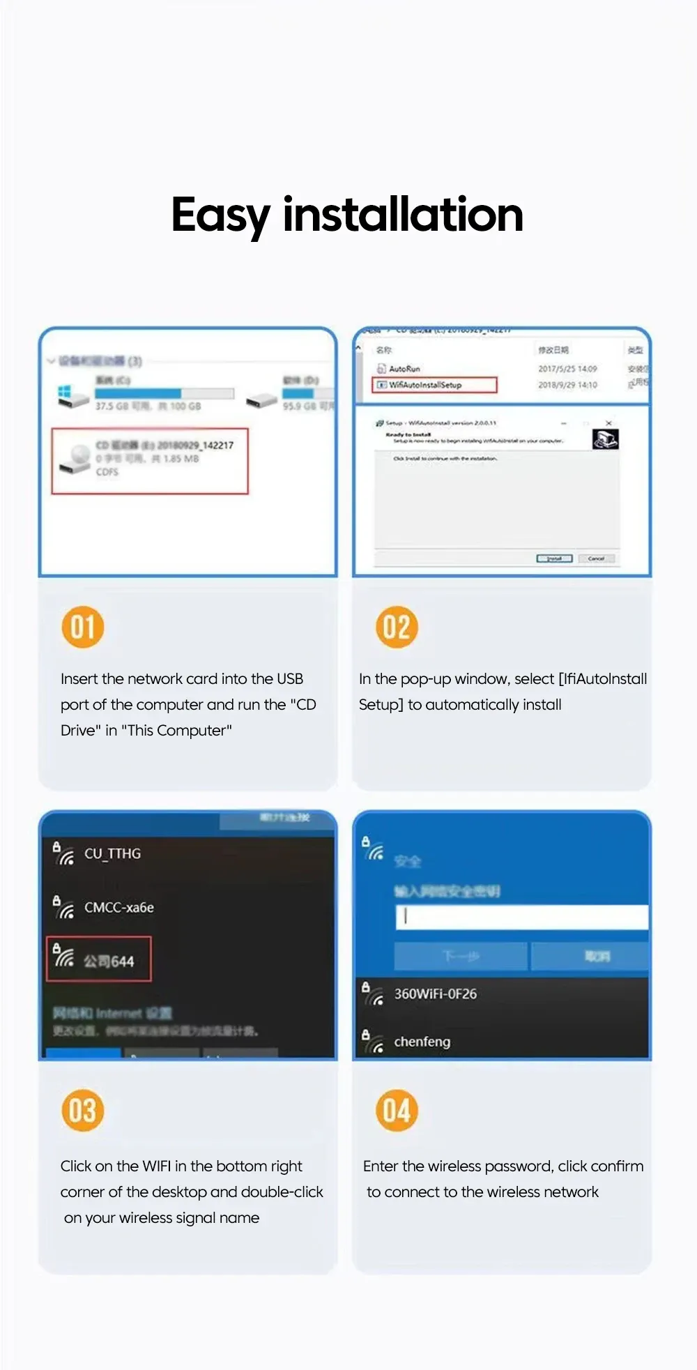 Carte réseau sans fil AX900 Wi-Fi 6 et Bluetooth 5.4 - vue 2