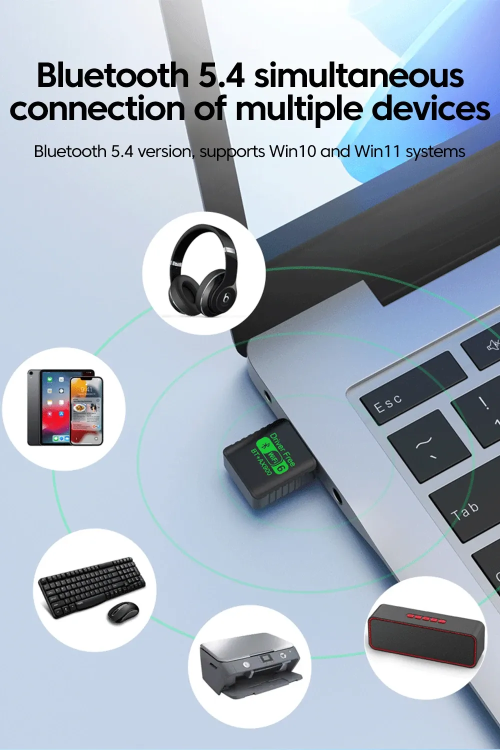 Carte réseau sans fil AX900 Wi-Fi 6 et Bluetooth 5.4 - vue 4