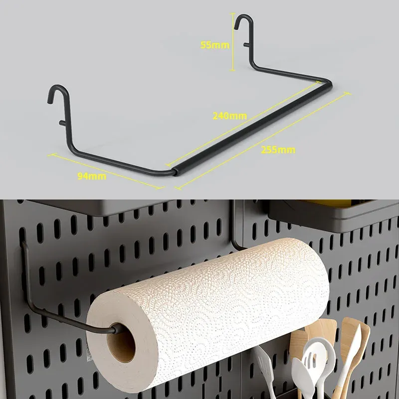Étagères murales en panneau perforé pour salle de jeux, salle de bain et cuisine, organisateur de rangement avec accessoires 16