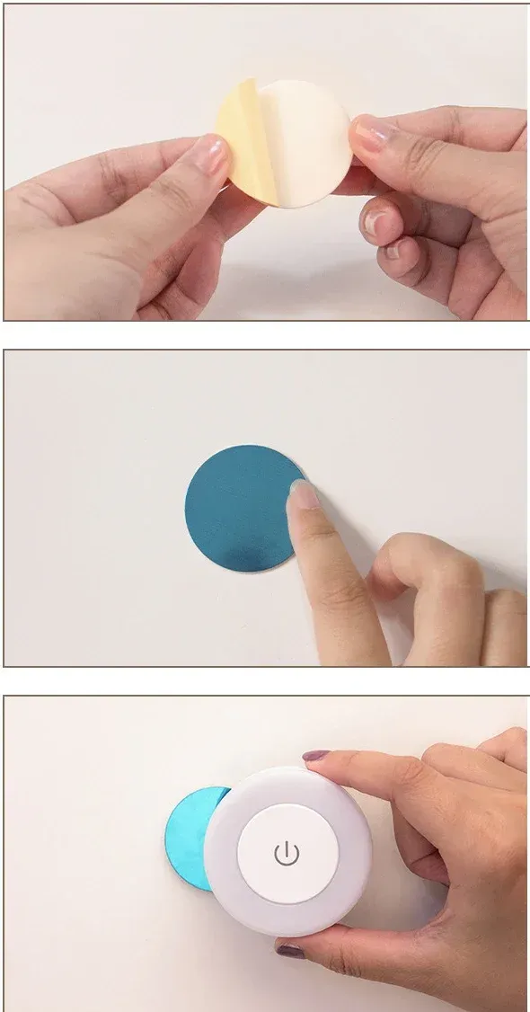 Veilleuse LED magnétique à détection tactile installée dans une chambre