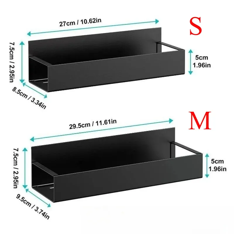 Étagère magnétique pour réfrigérateur avec panier latéral pour épices et petits articles 8