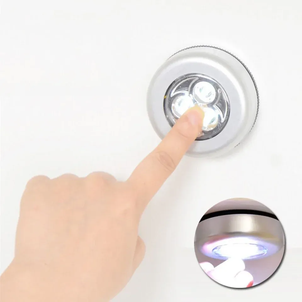 Veilleuse LED sans fil à capteur tactile, alimentée par batterie, pour armoire, placard, escalier, chambre ou cuisine (Mini Stonego) 2