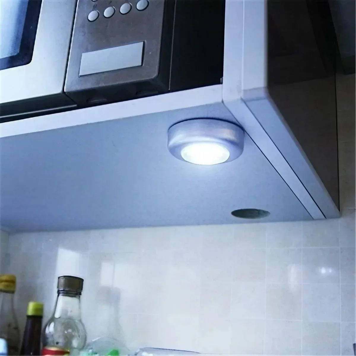 Veilleuse LED sans fil à capteur tactile, alimentée par batterie, pour armoire, placard, escalier, chambre ou cuisine (Mini Stonego) 6