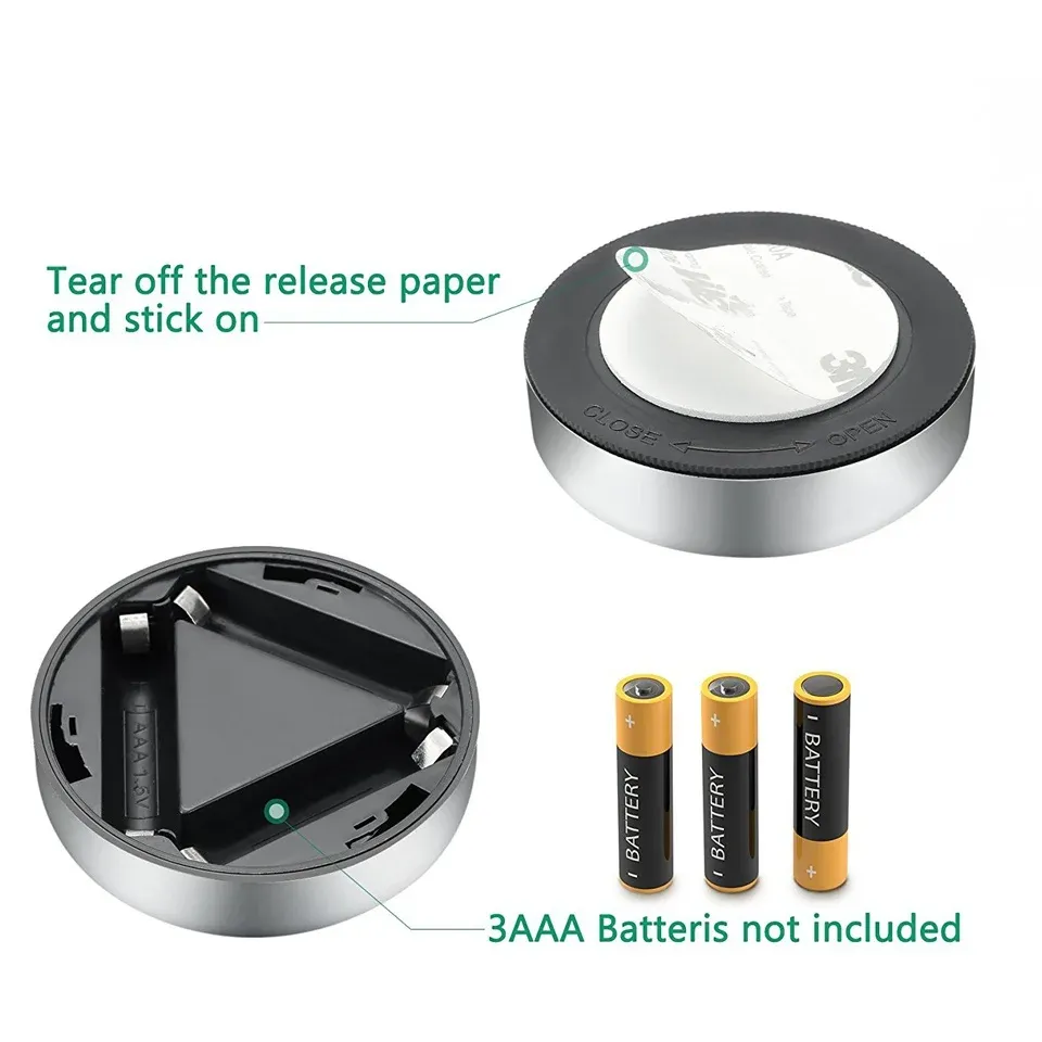 Veilleuse tactile sans fil pour armoire, utilisation en cuisine