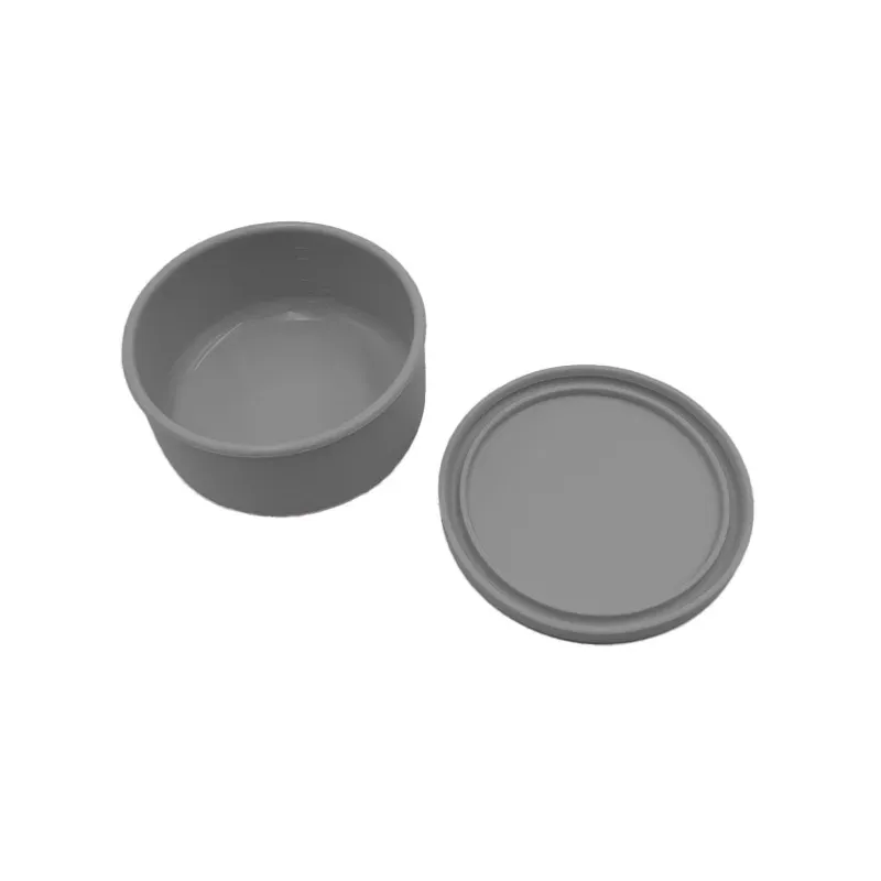 Boîte à déjeuner ronde en silicone 700 ml, contenant de conservation en silicone compatible micro-ondes, grande capacité, boîte bento pour salade et collation 3