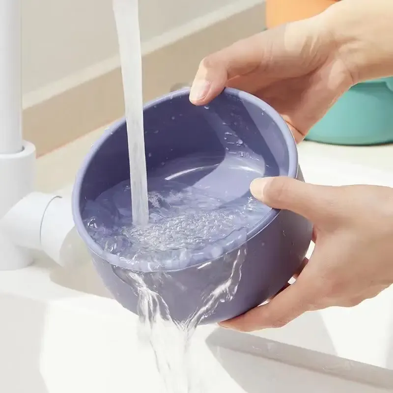 Boîte à déjeuner ronde en silicone 700 ml, contenant de conservation en silicone compatible micro-ondes, grande capacité, boîte bento pour salade et collation 2