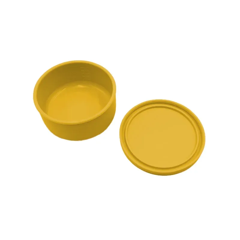 Boîte à déjeuner ronde en silicone 700 ml, contenant de conservation en silicone compatible micro-ondes, grande capacité, boîte bento pour salade et collation 9