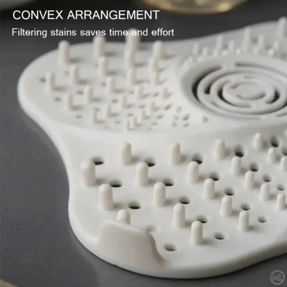 Filtre de vidange pour lavabo et baignoire, bouchon à mailles anti-cheveux 4