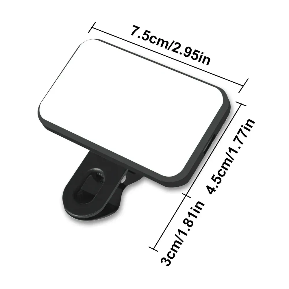 Mini lampe de remplissage pour selfie, rechargeable, 3 modes d'intensité réglables, portable, pour téléphone portable et ordinateur 7