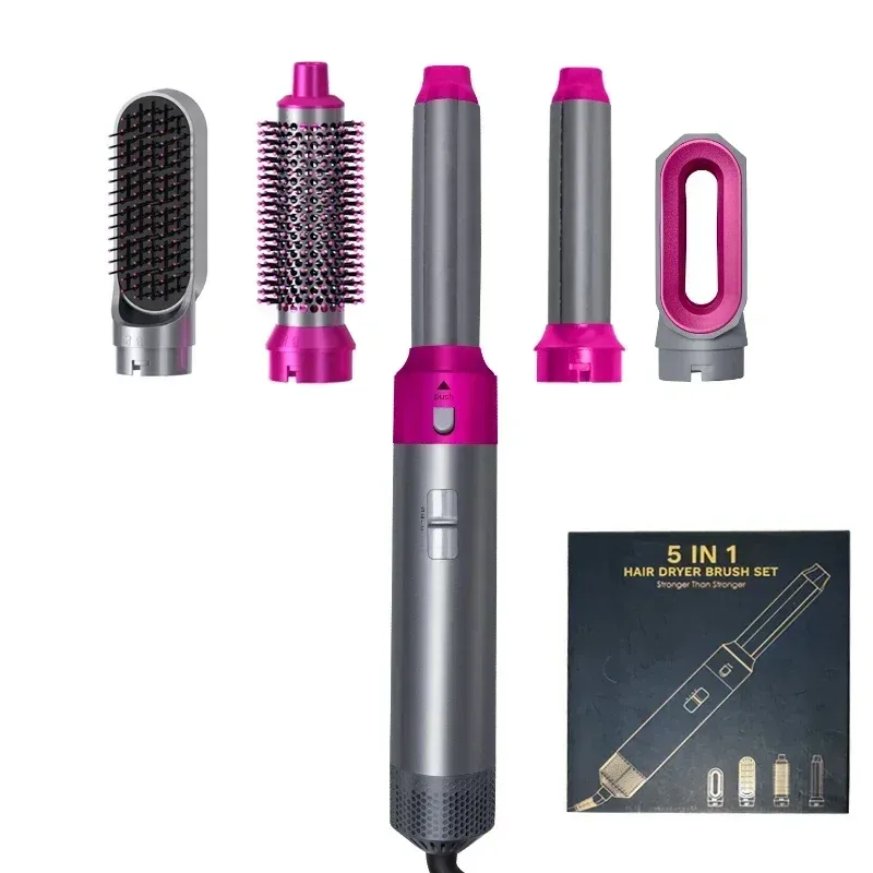 Ensemble 5 en 1 : sèche-cheveux, brosse chauffante, fer à friser, lisseur et outil de coiffure professionnel, compatible avec le Dyson Airwrap 11