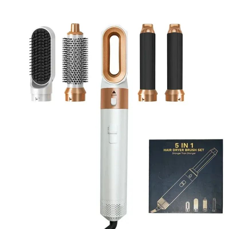 Ensemble 5 en 1 : sèche-cheveux, brosse chauffante, fer à friser, lisseur et outil de coiffure professionnel, compatible avec le Dyson Airwrap 15