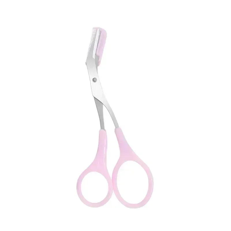 Ciseaux à sourcils en acier inoxydable avec peigne, outil de beauté pour femme 6