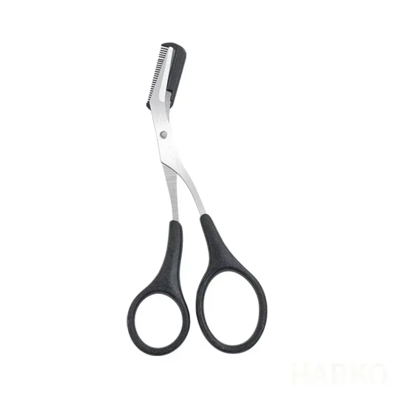 Ciseaux à sourcils en acier inoxydable avec peigne, outil de beauté pour femme 7