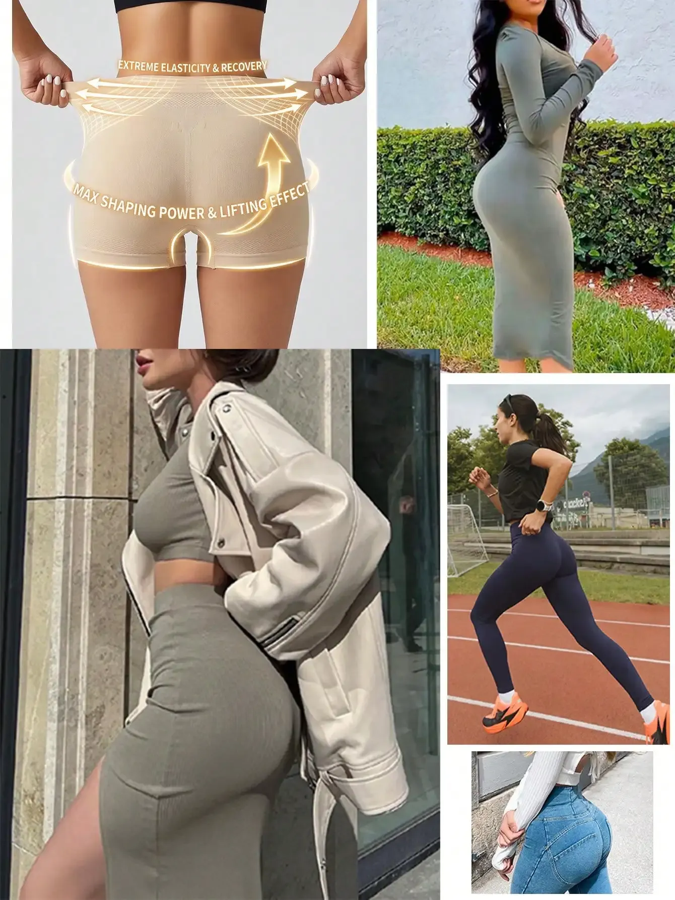 Culotte gainante sans couture pour femme, taille basse, effet ventre plat, respirante, confortable, effet rehausseur de fesses 6