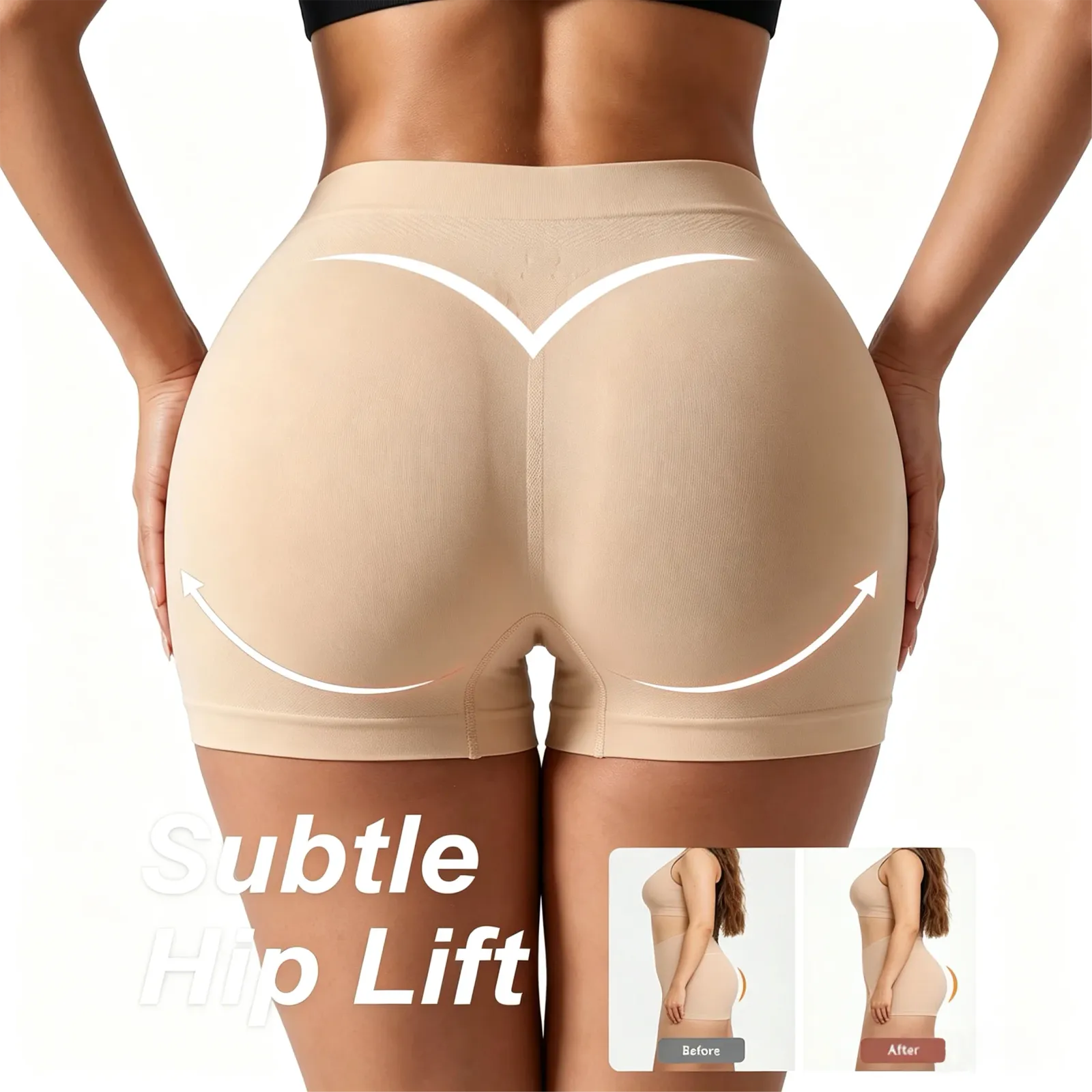 Culotte gainante sans couture pour femme, vue d'ensemble