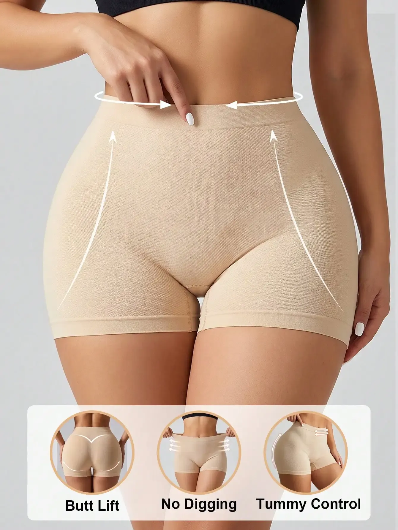 Culotte gainante sans couture, effet silhouette