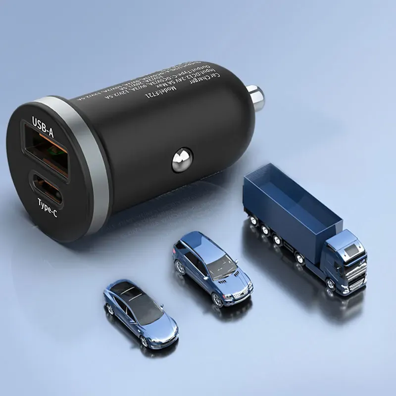 Chargeur de voiture 30W 5A USB-C et USB Charge rapide QC 4.0 PD 3.0 pour iPhone 12, 13, Huawei, Samsung, Xiaomi 6