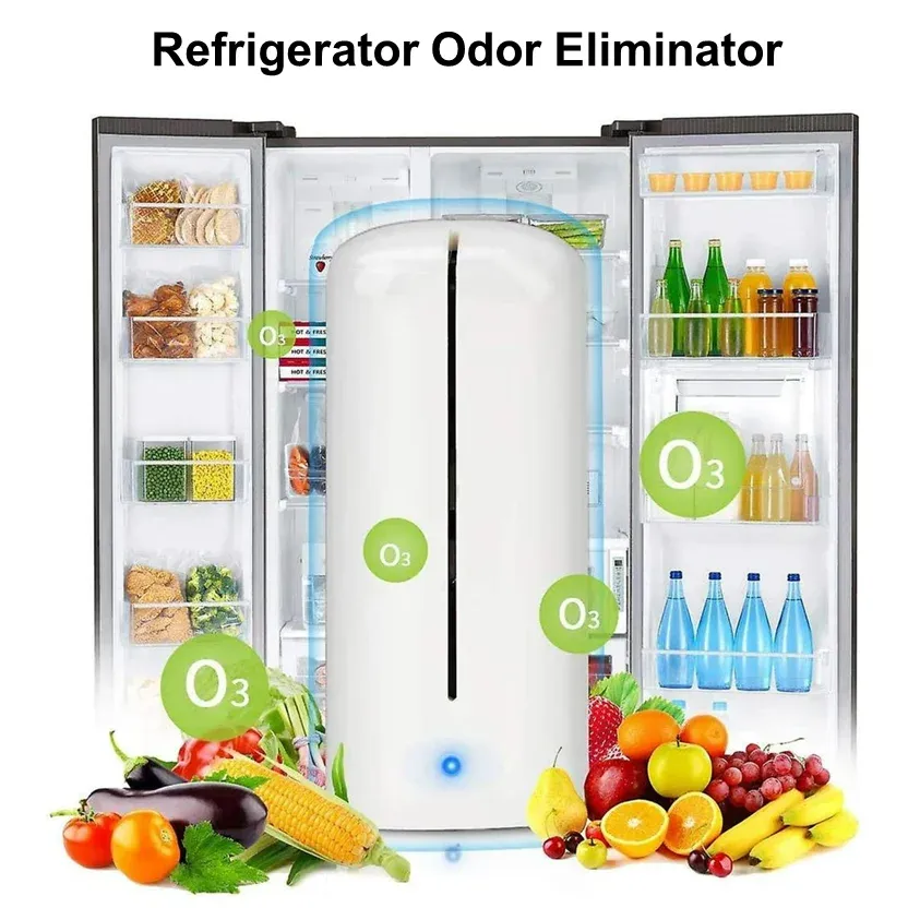 Mini générateur d'ozone portable, purificateur d'air et éliminateur d'odeurs rechargeable par USB pour réfrigérateurs, voitures et placards 4