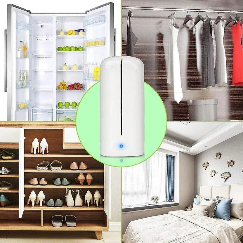 Mini générateur d'ozone portable, purificateur d'air et éliminateur d'odeurs rechargeable par USB pour réfrigérateurs, voitures et placards 5