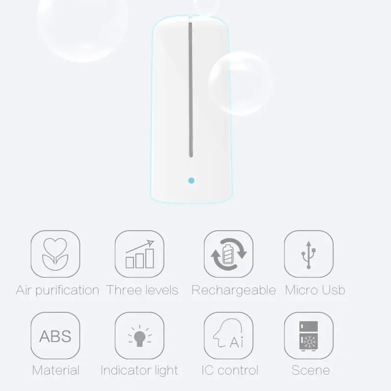 Mini générateur d'ozone portable au design épuré